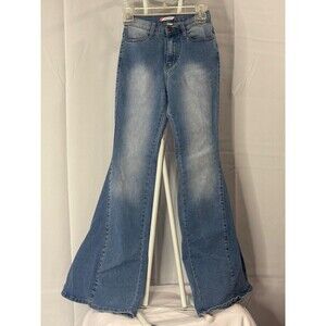 Vibe & Rant Women’s Size 5 W27 Flare Jeans High Rise Light Wash Stretch Denim